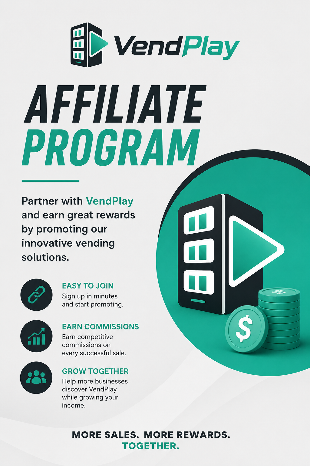VendPlay affiliate program - earn commission on every machine you refer